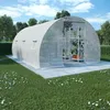Image de vidaXL Serre Tente Abri Plantes Serre à Fleurs Serre à Plantes Légumes Serre de Jardin Extérieur Cour Arrière Acier 135 m² 45750