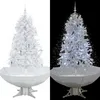 Image de vidaXL Arbre de Noël Neigeux avec Base de Parapluie Sapin de Noël Artificiel Arbre Décoration de Noël Salon Salle de Séjour 284336