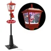 Image de vidaXL Lampadaire de Noël avec Père Noël Lumière de Noël Réverbère de Noël Ornement de Noël Décoration de Noël Jardin 284339
