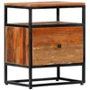 Image de vidaXL Table de chevet 40 x 30 x 50 cm Bois de récupération et acier