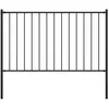 Image de vidaXL Panneau de clôture avec poteaux en acier thermolaqué 181 x 075 m noir 145209