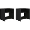 Image de vidaXL 2 pcs Tables de chevet Noir 40 x 30 x 40 cm Aggloméré