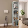Image de Bibliothèque - vidaXL - Gris béton - 4 étagères - 36 x 30 x 143 cm - Meuble de salon