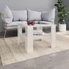 Image de vidaXL Table basse Blanc brillant 60x60x42 cm Bois d’ingénierie 800213