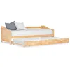 Image de Lit extensible en bois de pin 90x200 cm - VIDAXL - A lattes - Beige