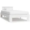 Image de vidaXL Cadre de lit Blanc Bois de pin massif 100 x 200 cm