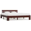 Image de vidaXL Cadre de lit Marron foncé Bois de pin massif 160 x 200 cm