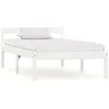 Image de vidaXL Cadre de lit sans matelas blanc bois de pin massif 90x200 cm 283184