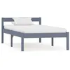 Image de vidaXL Cadre de lit sans matelas gris bois massif de pin 100x200 cm 283197