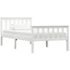 Image de vidaXL Cadre de lit sans matelas blanc bois de pin massif 100x200 cm 283215