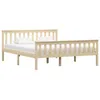 Image de vidaXL Cadre de lit sans matelas naturel bois massif de pin 160x200 cm 283224