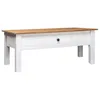 Image de vidaXL Table basse Blanc 100x60x435 cm Pin massif Assortiment Panama 282684