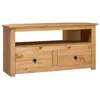 Image de vidaXL Meuble TV dangle 93x49x49 cm Pin solide Assortiment Panama