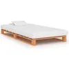 Image de vidaXL Cadre de lit de palette Marron Bois de pin massif 100 x 200 cm