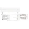 Image de Banc - vidaXL - Palette de jardin - Bois massif - Blanc - Résistant aux intempéries