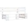 Image de Banc dangle - vidaXL - Palette de jardin - Bois massif - Blanc - 110x65x55 cm