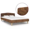 Image de vidaXL Cadre de lit Marron Similicuir daim 120 x 200 cm