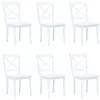 Image de vidaXL 6x Bois dHévéa Massif Chaises de Salle à Manger Chaises de Repas Chaises à Dîner Chaises de Cuisine Salon Intérieur 277543