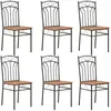 Image de vidaXL Chaises à manger lot de 6 marron MDF 281397