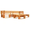 Image de Salon de jardin - vidaXL - Palette 4 pcs - Bois massif - Marron miel - Résistant aux intempéries