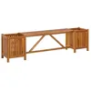 Image de vidaXL Banc de jardin avec 2 jardinières 150x30x40 cm Bois dacacia