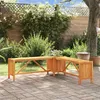 Image de vidaXL Banc de jardin et jardinière 117x117x40 cm Bois solide dacacia 46345