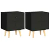 Image de vidaXL Tables de chevet 2 pcs Noir 40 x 30 x 50 cm Pin massif