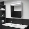 Image de vidaXL Armoire de Salle de Bain à Miroir LED Armoire à LED Murale Armoire de Rangement Chambre à Coucher Maison Intérieur 285119