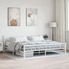 Image de vidaXL Cadre de lit sans matelas blanc métal 200x200 cm 285301