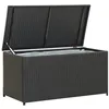 Image de Coffre de rangement - VIDAXL - 100x50x50 cm - Résine tressée - Noir - Résistant aux intempéries