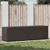 Image de vidaXL Boîte de rangement de jardin Résine tressée 200x50x60 cm Marron