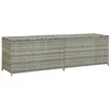 Image de vidaXL Boîte de Rangement de Jardin Coffre de Rangement Banc de Rangement Boîte de Stockage Extérieur Résine Tressée 46476