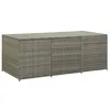 Image de vidaXL Boîte de rangement de jardin résine tressée 180x90x70 cm gris 46479