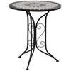 Image de Table de bistro - vidaXL - Mosaïque - 61 cm - Fer laqué - Céramique - Résistante aux intempéries