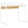 Image de vidaXL Bureau Blanc et chêne 90x60x88 cm 20265