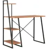 Image de vidaXL Bureau avec étagère Noir et marron 102x50x117 cm 20285