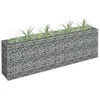 Image de vidaXL Lit Surélevé à Gabion Parterre de Fleurs Plantes Jardin Terrasse Extérieur Arrière-cour Jardinière Acier Galvanisé 145634