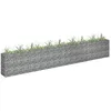 Image de vidaXL Lit Surélevé à Gabion Parterre de Fleurs Plantes Jardin Terrasse Extérieur Arrière-cour Jardinière Acier Galvanisé 145642