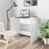 Image de vidaXL Bureau Blanc brillant 100 x 50 x 76 cm Aggloméré