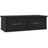 Image de vidaXL Étagère murale avec tiroirs Noir 60x26x185 cm Aggloméré