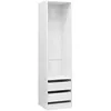 Image de Garde-Robe - VIDAXL - Armoire de Rangement - 2 Tiroirs - Bois dIngénierie - Blanc Brillant