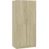 Image de vidaXL Garde-robe Chêne sonoma 80x52x180 cm Aggloméré