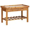 Image de Table de jardin avec dessus en zinc Bois solide d acacia