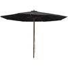 Image de Parasol - VIDAXL - 47138 - Noir - 350 x 240 cm - Mât en Bois - Pliable