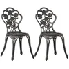 Image de vidaXL 2x Chaises de Bistro Chaises de Jardin Chaises de Terrasse Chaises de Patio Chaises dExtérieur Bar Restaurant Bronze 47862