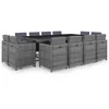 Image de vidaXL Salon de Jardin 13 pcs avec Coussins Mobilier à Dîner Ensemble de Salle à Manger Table et Chaises Jardin Extérieur 46381