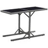 Image de Table de jardin - VIDAXL - Noir - Résine tressée - Verre - 110x53x72 cm