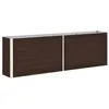 Image de vidaXL Lit surélevé de jardin Acier galvanisé 240x40x77 cm Marron