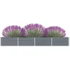 Image de vidaXL Lit surélevé de jardin Acier galvanisé 320x40x45 cm Gris 47052