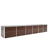 Image de vidaXL Lit surélevé de jardin Acier galvanisé 480x80x77 cm Marron